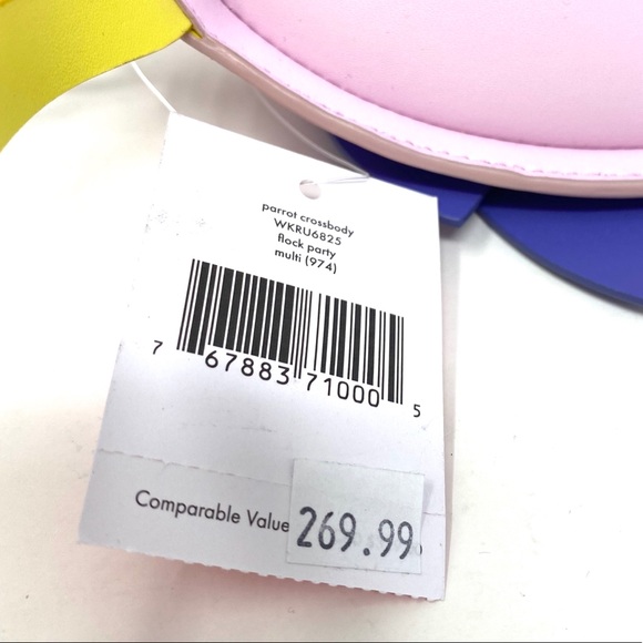 Kate♠️Spade Parrot Crossbody Flock Multi Leather - Picture 4 of 8